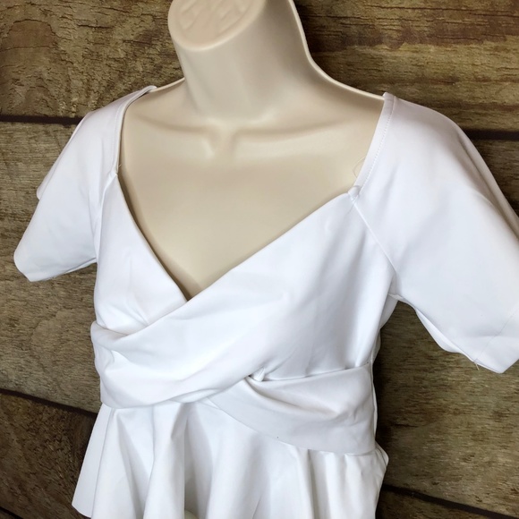 Carbon38 Womens Off The Shoulder Ruffle Top - Picture 3 of 6